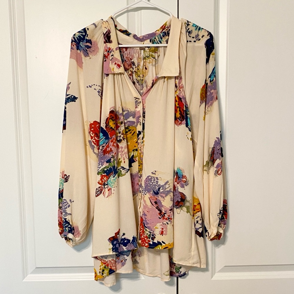 Free People Floral Blouse - Multicolor